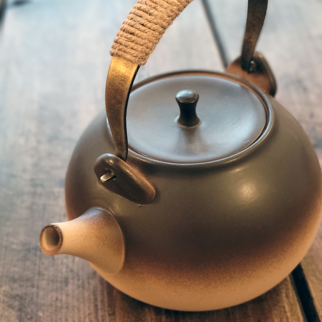 Handmade ceramic teapot - The caramel