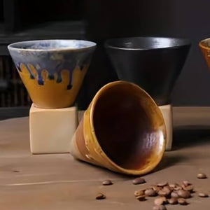 Conic - cone shaped coffee cup with stand