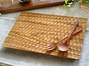 Teak wood serving tray - two sizes