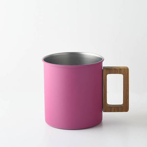 Not a simple mug – stainless steel mug with wooden handle