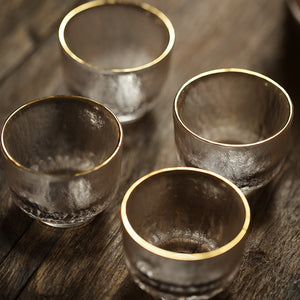 Glass sake set - six pieces