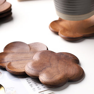 Wood coaster set of two - The plum blossoms