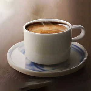 Porcelain cup and Saucer - Splash-ink series