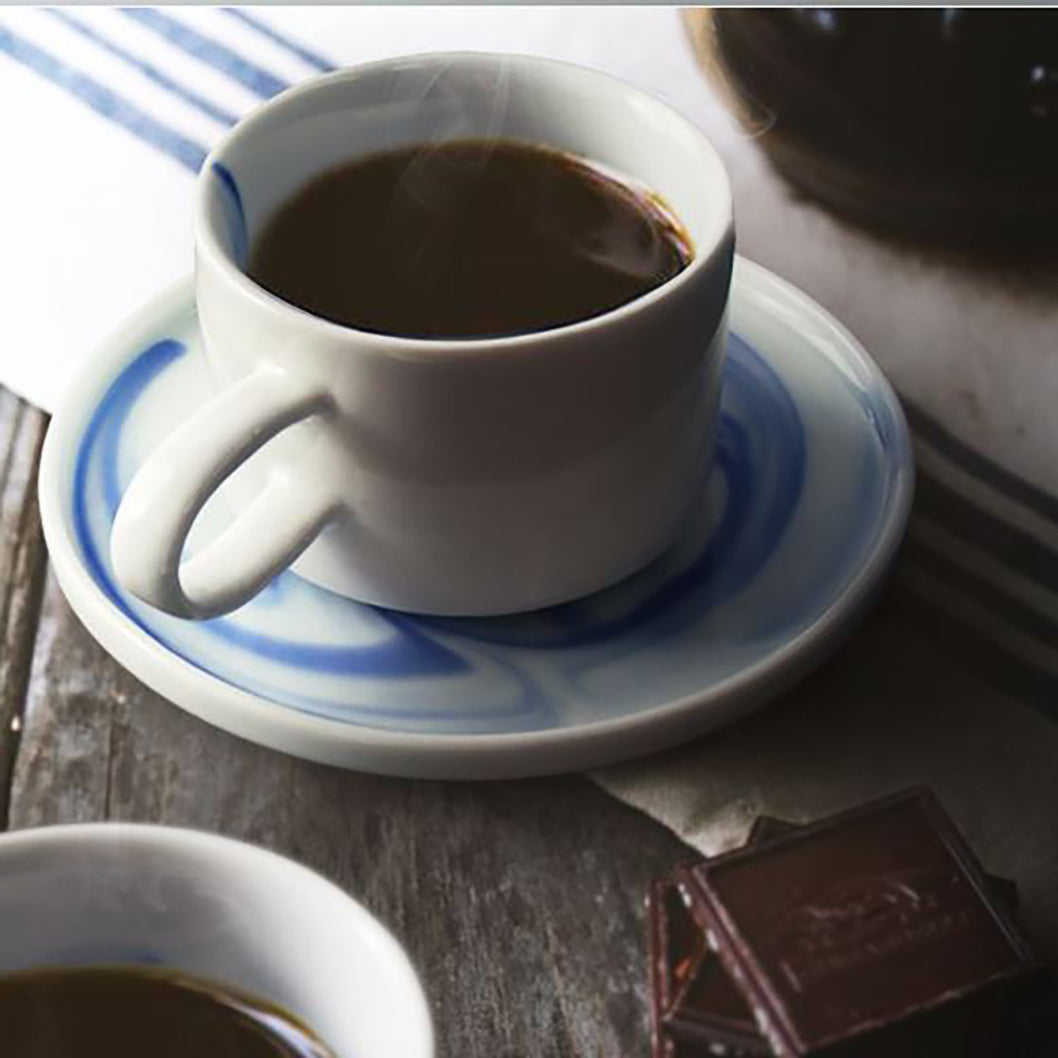 Porcelain cup and Saucer - Splash-ink series