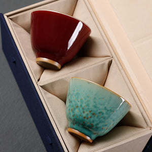 The magnificent duo, handmade ceramic teacup set of two