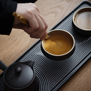 Kungfu Tea set of seven pieces - Japanese sand garden