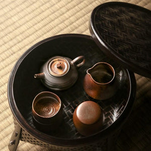 Bamboo tea tray/container