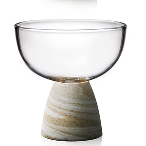 Glass sake cup set of four - Spiral series