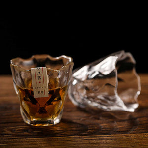 Glass sake cup set of two – rarity
