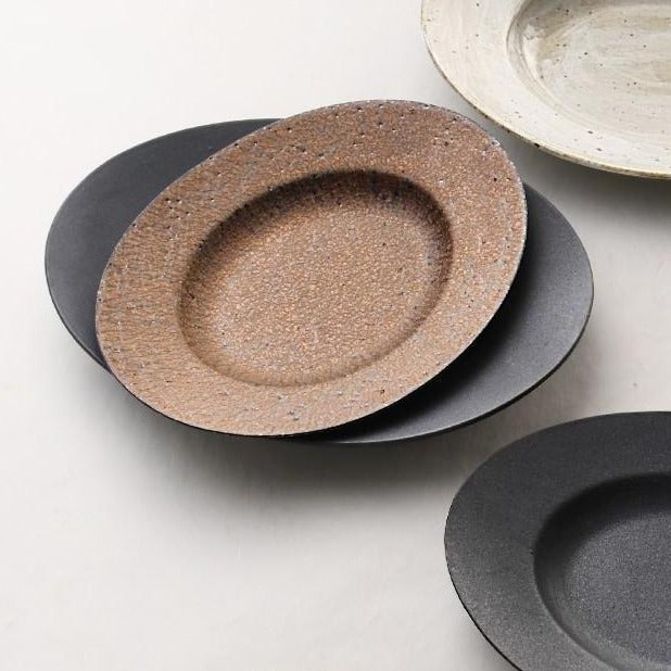 Ceramic serving plate - oval series