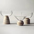 Glass sake cup set of four - Spiral series