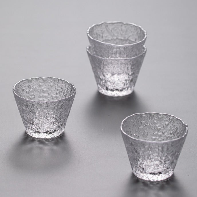 Ice series - Glass sake cup set of two