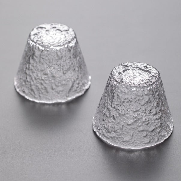 Ice series - Glass sake cup set of two