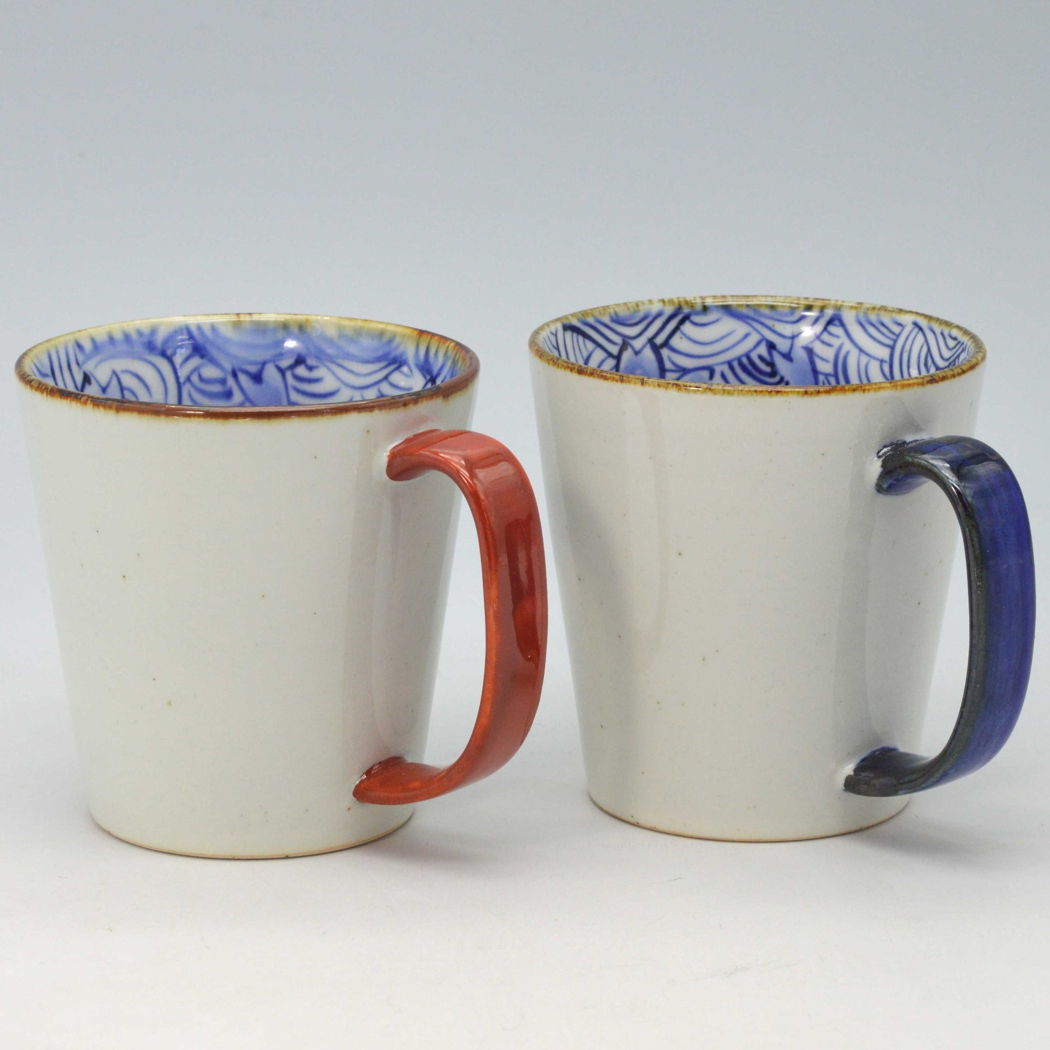 Hasami ware - Waves and cherry blossom