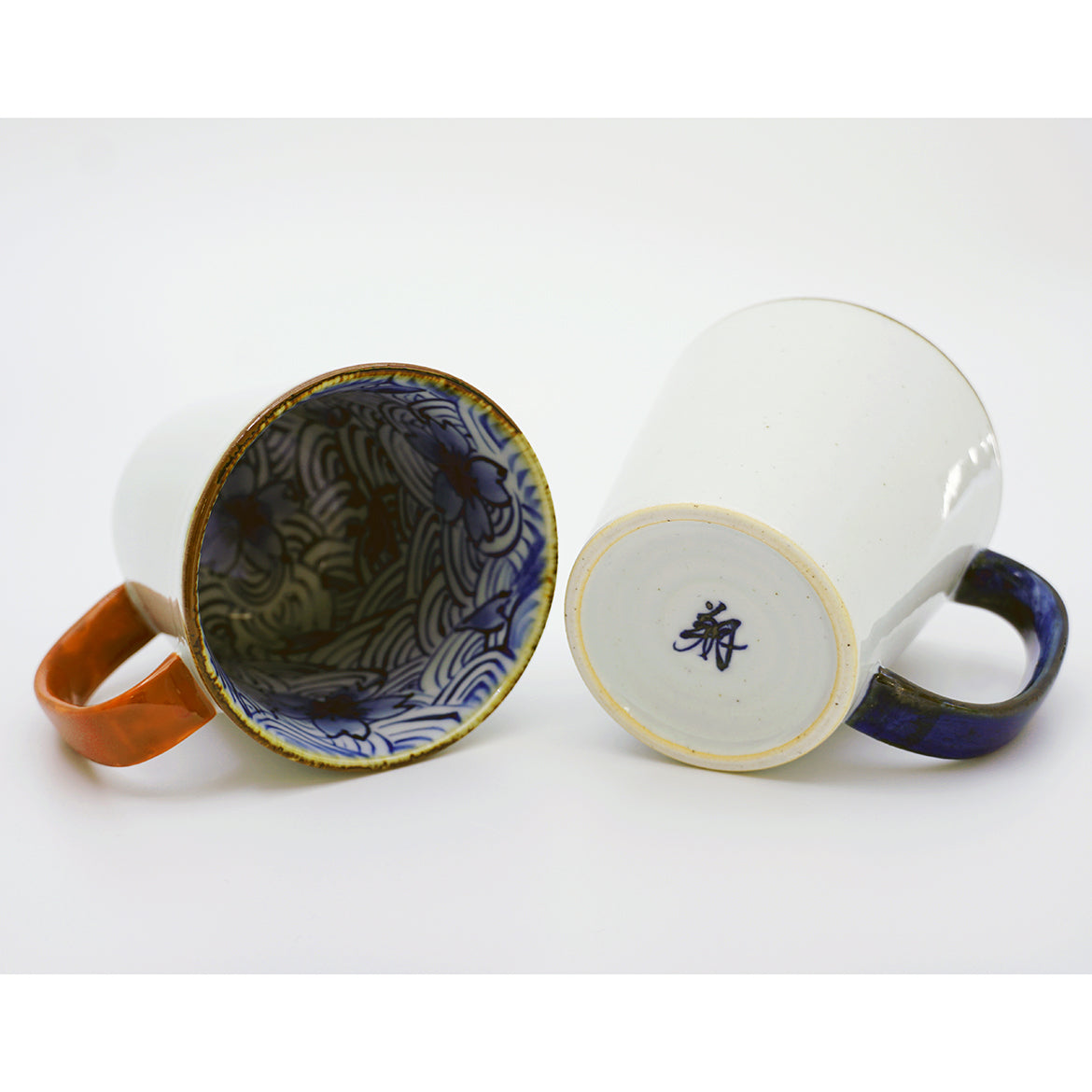 Hasami ware - Waves and cherry blossom